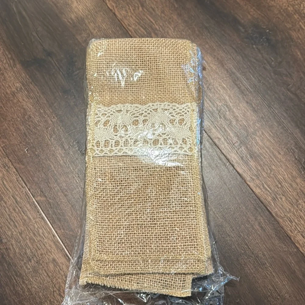 20 Burlap and Lace Utensil Holders